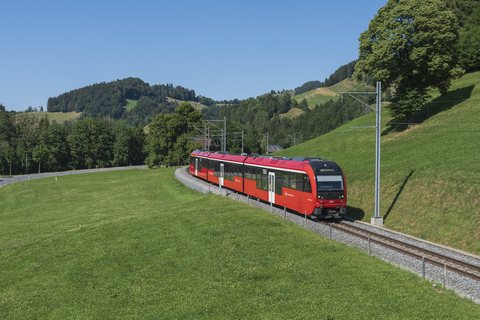 AB (Appenzeller Bahnen): AB ABe 4/12 1001 - Urnäsch, AR (CH)