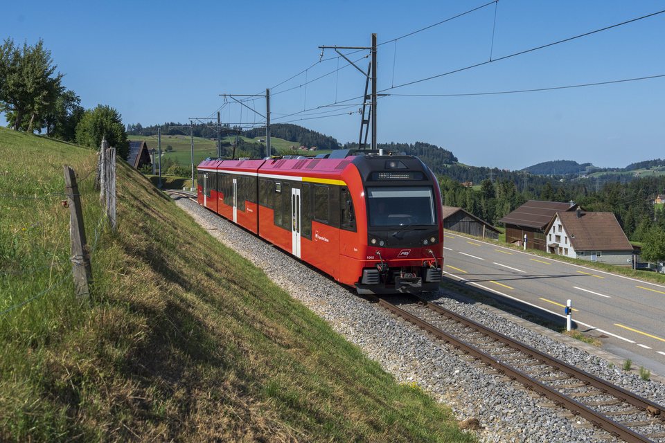 AB (Appenzeller Bahnen): AB ABe 4/12 1002 - Waldstatt, AR (CH)