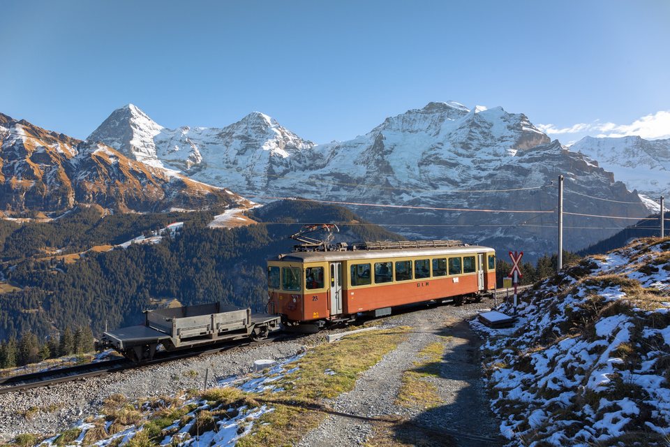 BLM (Bergbahn Lauterbrunnen–Mürren): BLM BDe 4/4 23 / Winteregg (BE/CH)