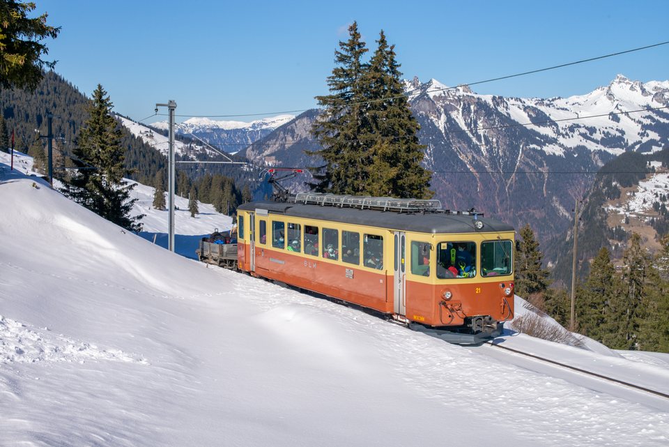 BLM (Bergbahn Lauterbrunnen–Mürren): BLM Be 4/4 21 (Winteregg, BE/CH)