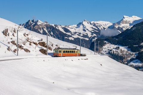 BLM (Bergbahn Lauterbrunnen–Mürren): BLM Be 4/4 21 (Winteregg, BE/CH)