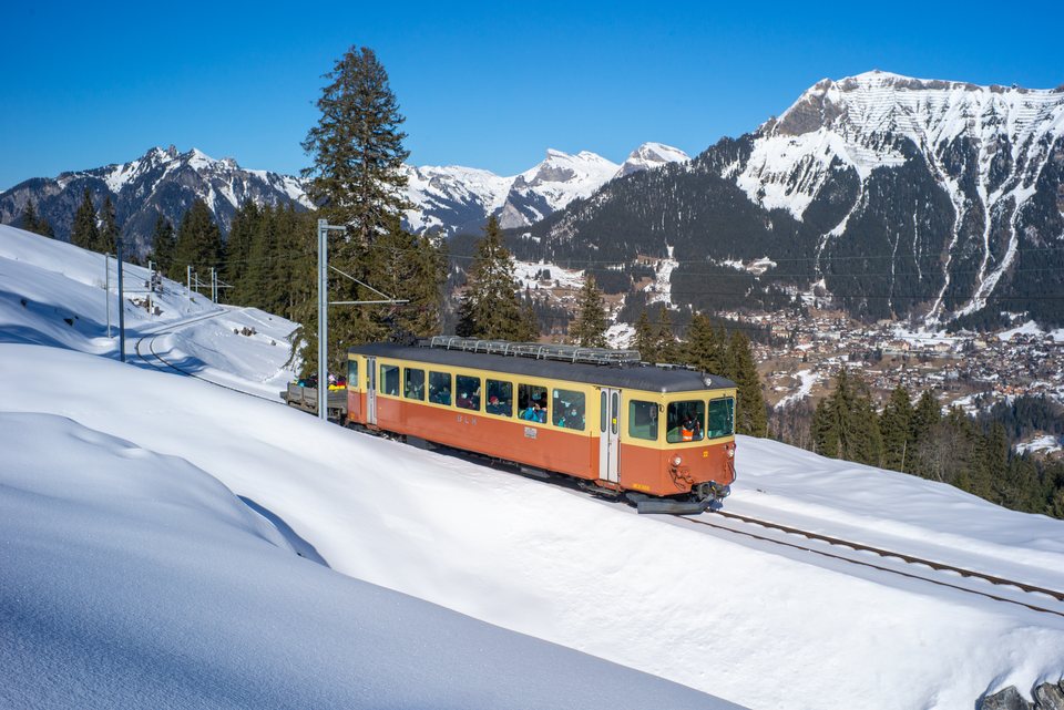 BLM (Bergbahn Lauterbrunnen–Mürren): BLM Be 4/4 22 (Winteregg, BE/CH)