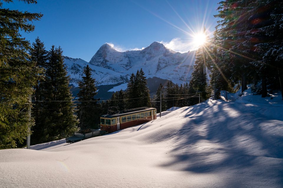 BLM (Bergbahn Lauterbrunnen–Mürren): BLM Be 4/4 22 (Winteregg, BE/CH)