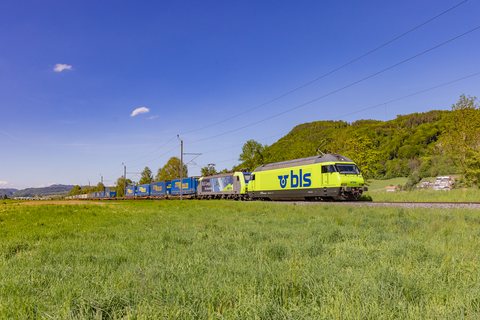 BLS: Re 465 009 + Re 485 014 / CH-Toffen