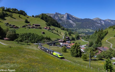 BLS Re 465 018 + GPX - PE IO-ZW-MX