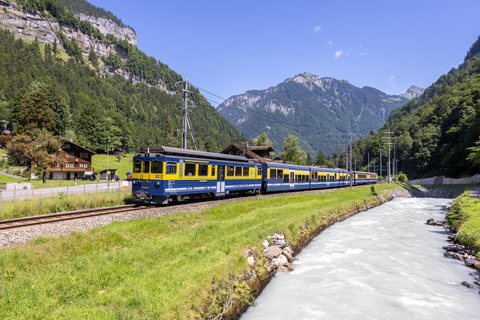 BOB (Berner Oberland Bahn): BOB ABeh 4/4 II 313 (Lauterbrunnen Sandweidli, BE/CH)