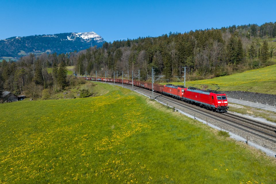 DB 185 119 at Goldau, SZ, CH