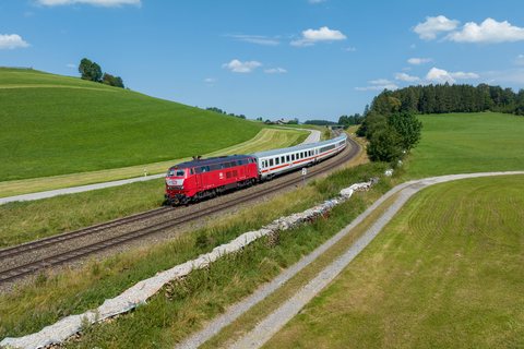 DB 218 406 at Günzach, BY, DE