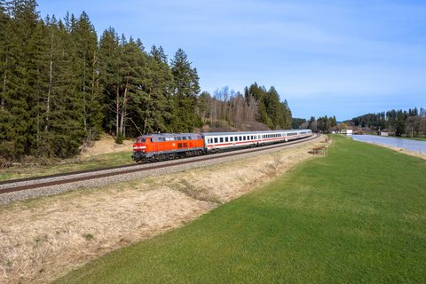 DB 218 414 at Aitrang, BY, DE