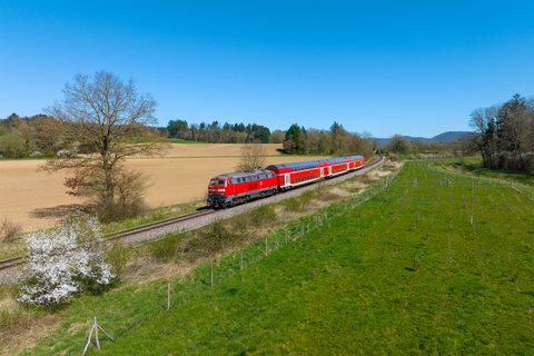 DB 218 429 at Lauchringen, BW, DE