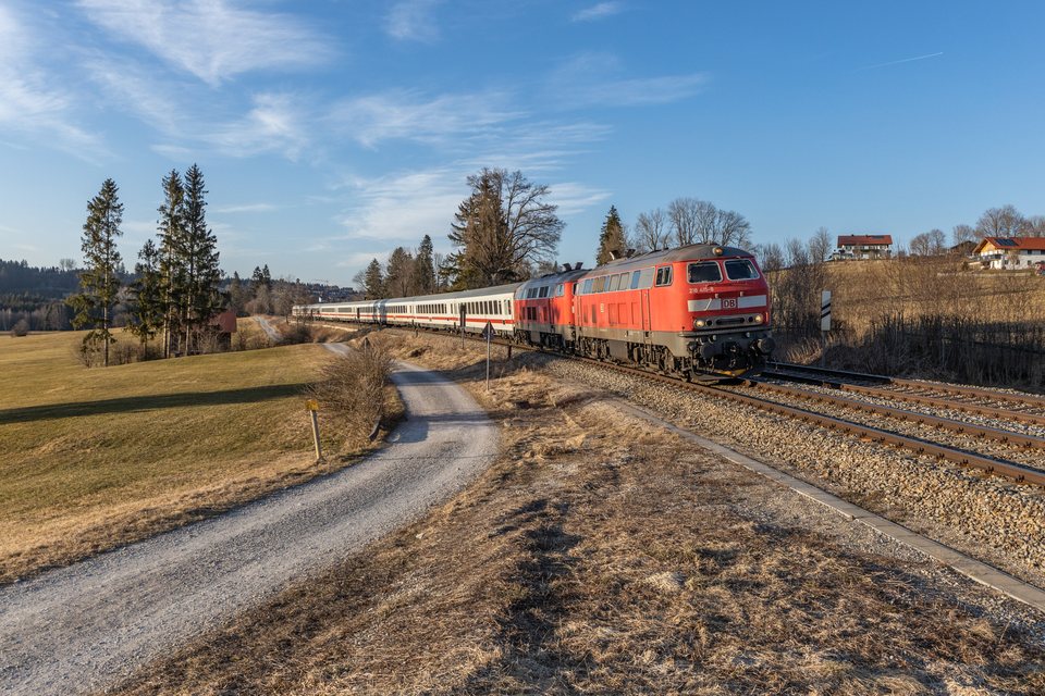 DB Fernverkehr: DB 218 415 und 414 (Waltenhofen, DE)