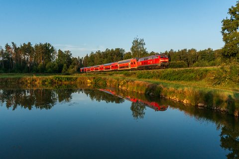 DB Regio: DB 218 424 at Wiesau, BY, DE