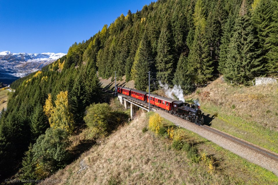 HG 3/4 4 (DFB (Dampfbahn Furka Bergstrecke)): DFB HG 3/4 Nr. 4 (Tschamut, GR/CH)