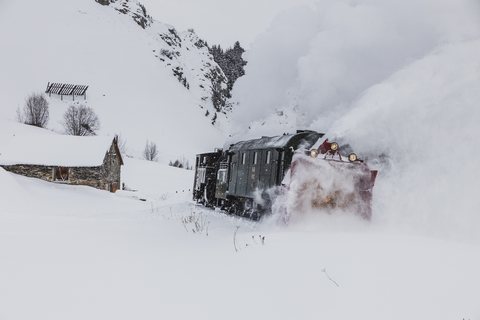 Xrotd R12, HG 3/4 4 (DFB (Dampfbahn Furka Bergstrecke)): Fotofahrt R12 (Realp, CH)