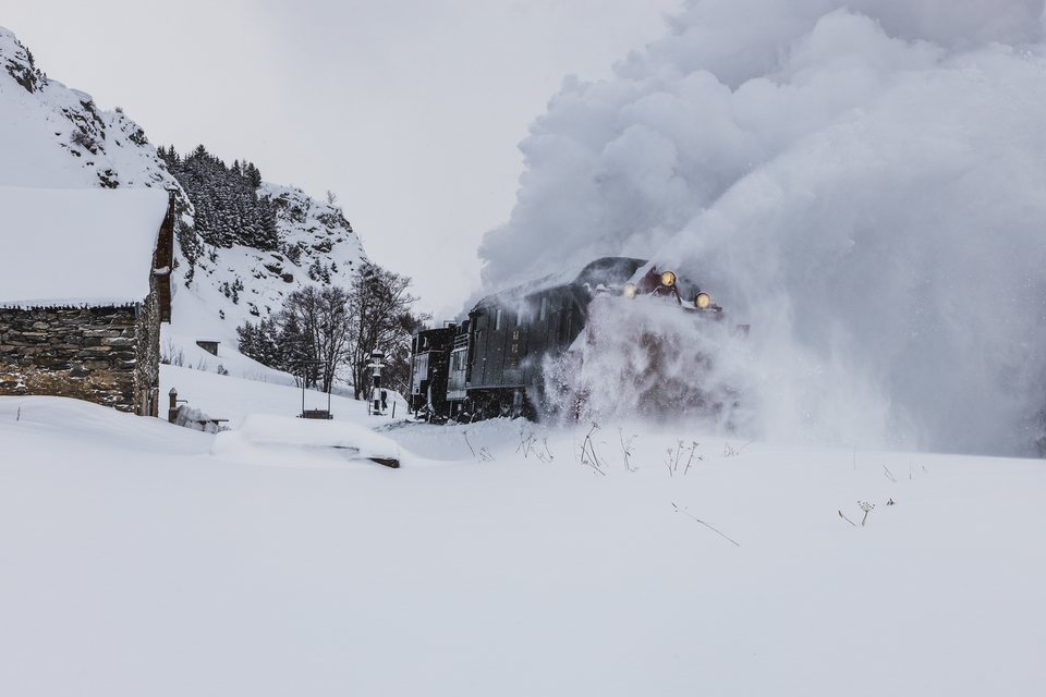 Xrotd R12, HG 3/4 4 (DFB (Dampfbahn Furka Bergstrecke)): Fotofahrt R12 (Realp, CH)