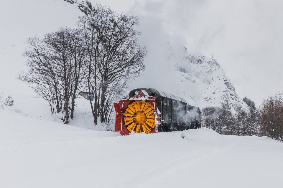 Xrotd R12, HG 3/4 4 (DFB (Dampfbahn Furka Bergstrecke)): Fotofahrt R12 (Realp, CH)