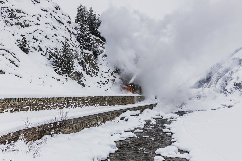 Xrotd R12, HG 3/4 4 (DFB (Dampfbahn Furka Bergstrecke)): Fotofahrt R12 (Realp, CH)
