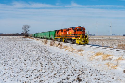 EMD SD40-2 3442: TP&W SD40-2 3442 and 3443 - Goodland IN, USA