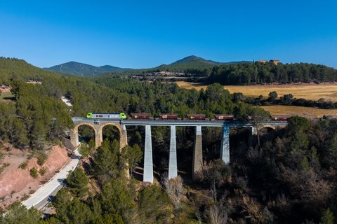 FGC (Ferrocarrils de la Generalitat de Catalunya): FGC 257 01 at Callús, Catalonia, Spain