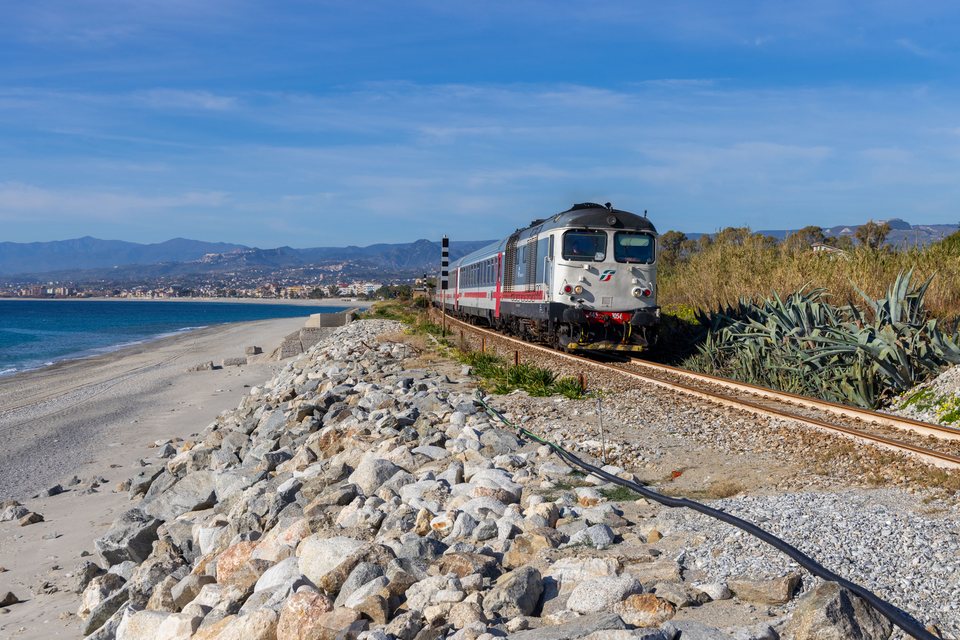 FS D445 1056 at Rocella Ionica, Calabria, Italy