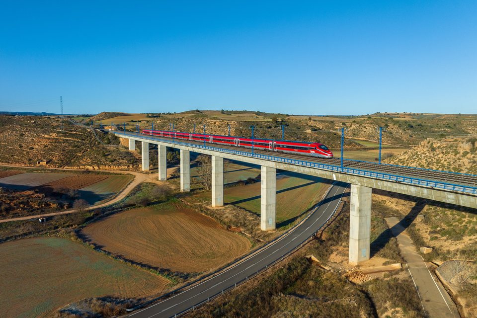 FS ETR 400 at Alconchel de Ariza, Aragon, Spain
