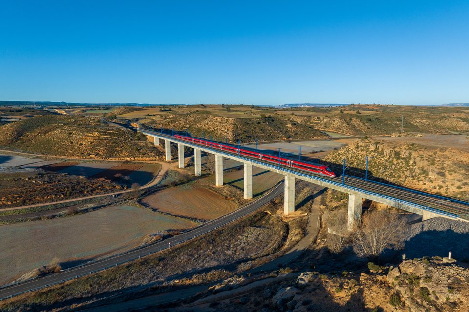 FS ETR 400 at Alconchel de Ariza, Aragon, Spain