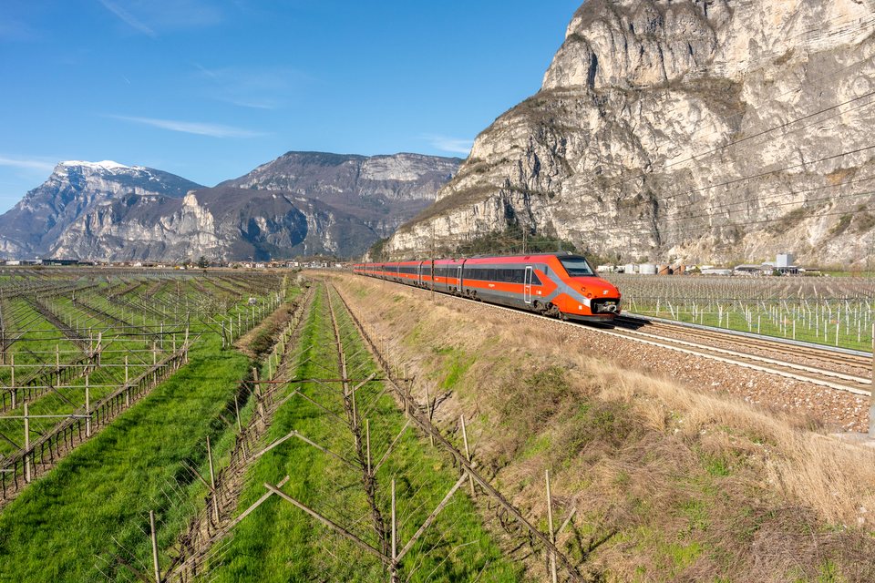 FS ETR 700 008 at Mezzocorona, Autonomous Province of TrentoItaly