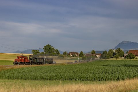 Historische Seethalbahn: De 6/6 15301 + E 3/3 456 / CH-Ballwil