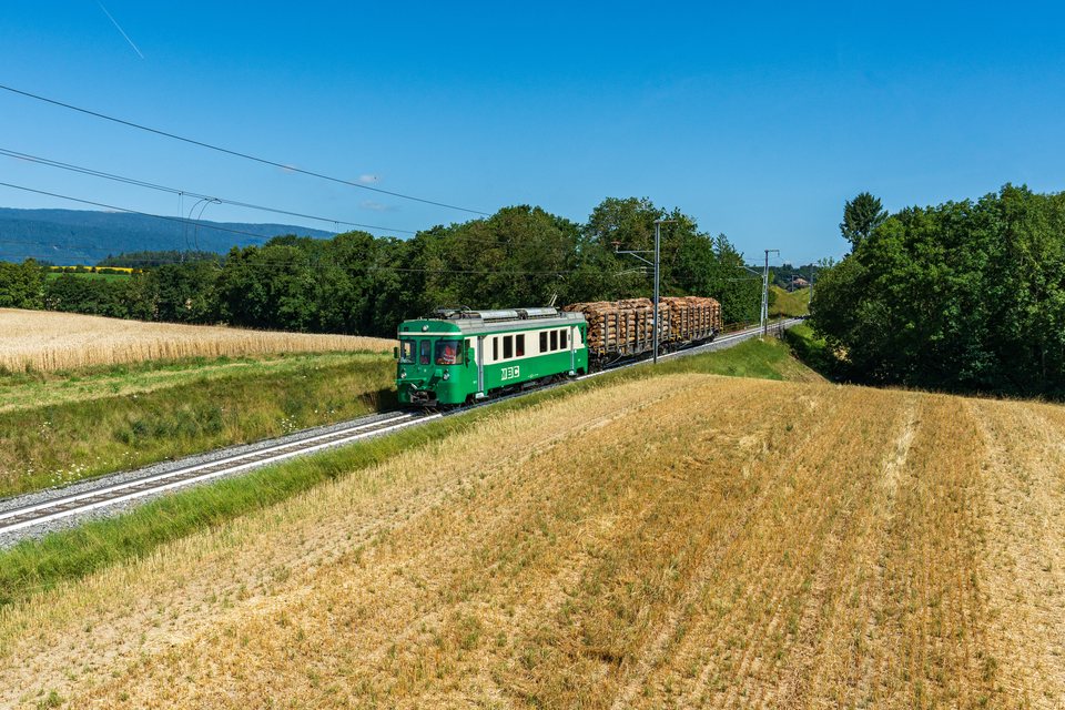 MBC Be 4/4 12 at Reverolle, VD, CH