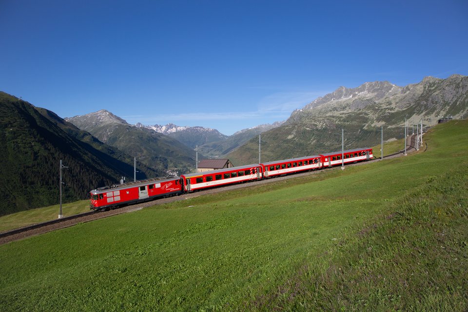 Deh 4/4 BVZ 23 (MGB (Matterhorn Gotthard Bahn)): MGB Deh 4/4 23 / Oberalppass (GR/CH)