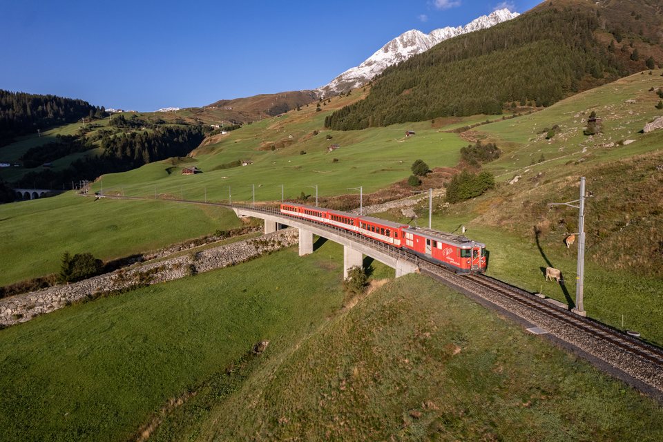Deh 4/4 BVZ 23 (MGB (Matterhorn Gotthard Bahn)): MGB Deh 4/4 23 Typ BVZ (Rueras, GR/CH)