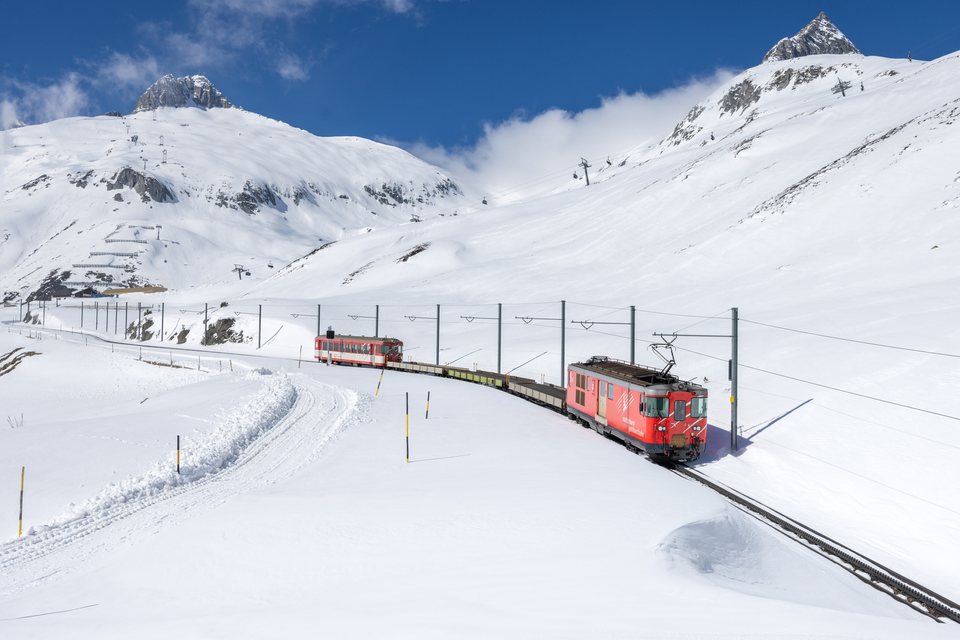 Deh 4/4 I 52 (MGB (Matterhorn Gotthard Bahn)): MGB Deh 4/4 52 (Oberalppass, GR/CH)