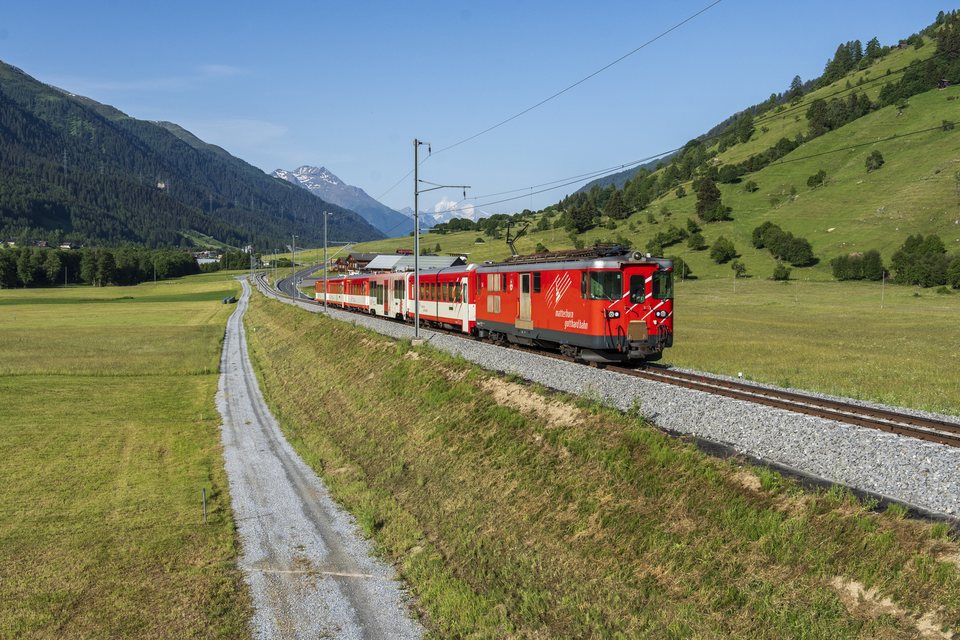 Deh 4/4 I 54 (MGB (Matterhorn Gotthard Bahn)): MGB Deh 4/4 54 - Münster, VS (CH)