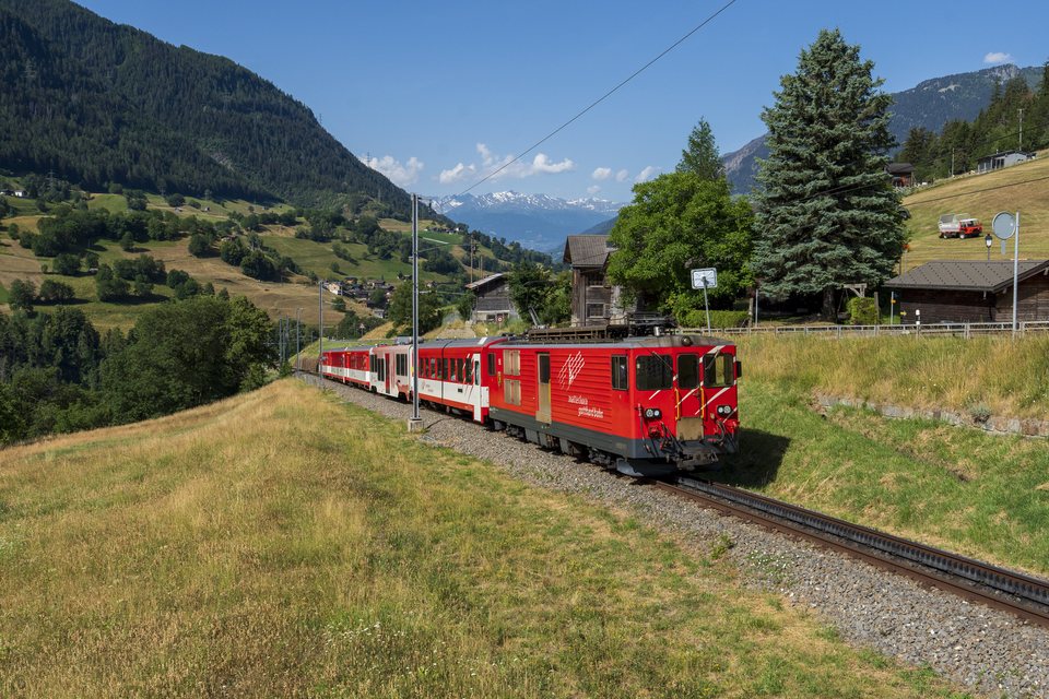 Deh 4/4 II 95 (MGB (Matterhorn Gotthard Bahn)): MGB Deh 4/4 95 - Grengiols, VS (CH)