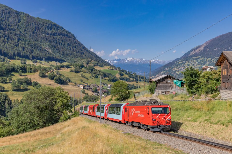 HGe 4/4 II 107 (MGB (Matterhorn Gotthard Bahn)): HGe 4/4 107 / CH-Grengiols