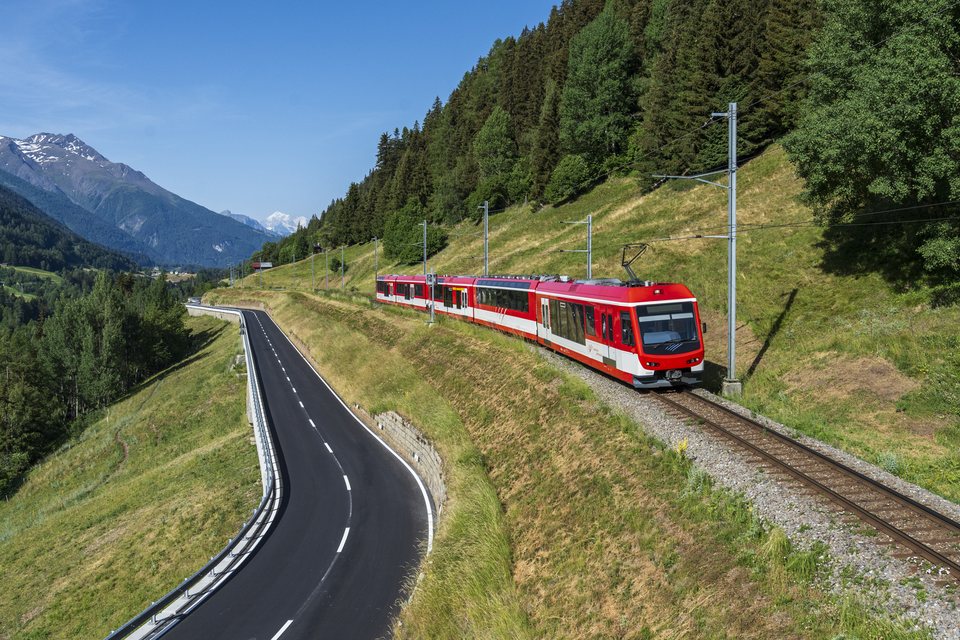 MGB (Matterhorn Gotthard Bahn): MGB ABDeh 4/8 - Niederwald, VS (CH)