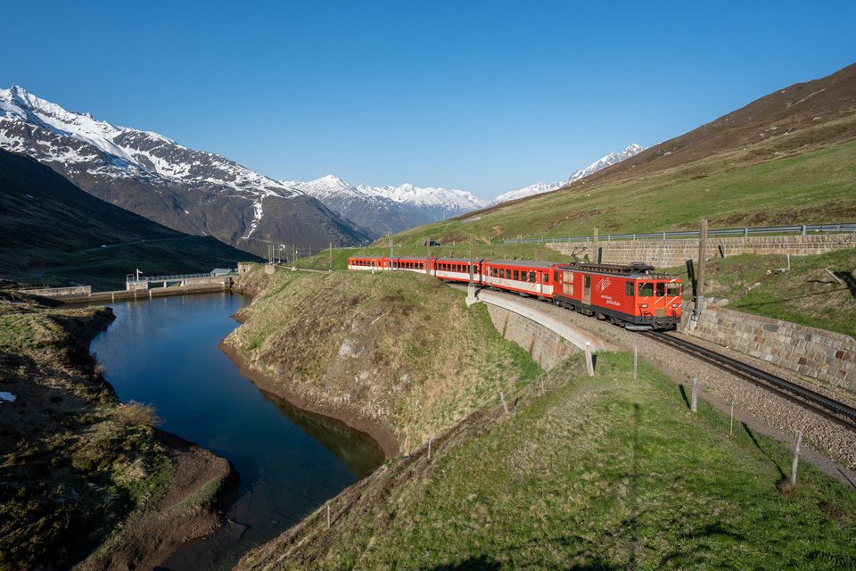 MGB (Matterhorn Gotthard Bahn): MGB Deh 4/4 II 93 (Oberalppass, UR/CH)