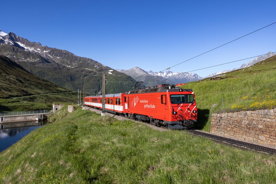 MGB (Matterhorn Gotthard Bahn): MGB HGe 4/4 II 106 (Oberalppass, GR/CH)(Nätschen, UR/CH)