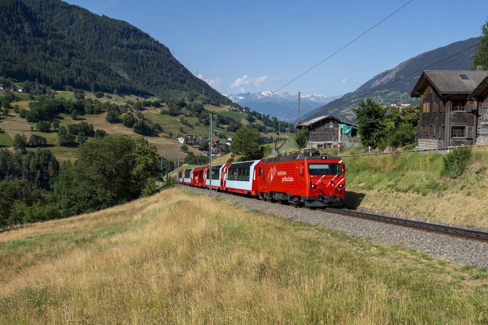 MGB (Matterhorn Gotthard Bahn): MGB HGe 4/4 II 107 - Grengiols, VS (CH)