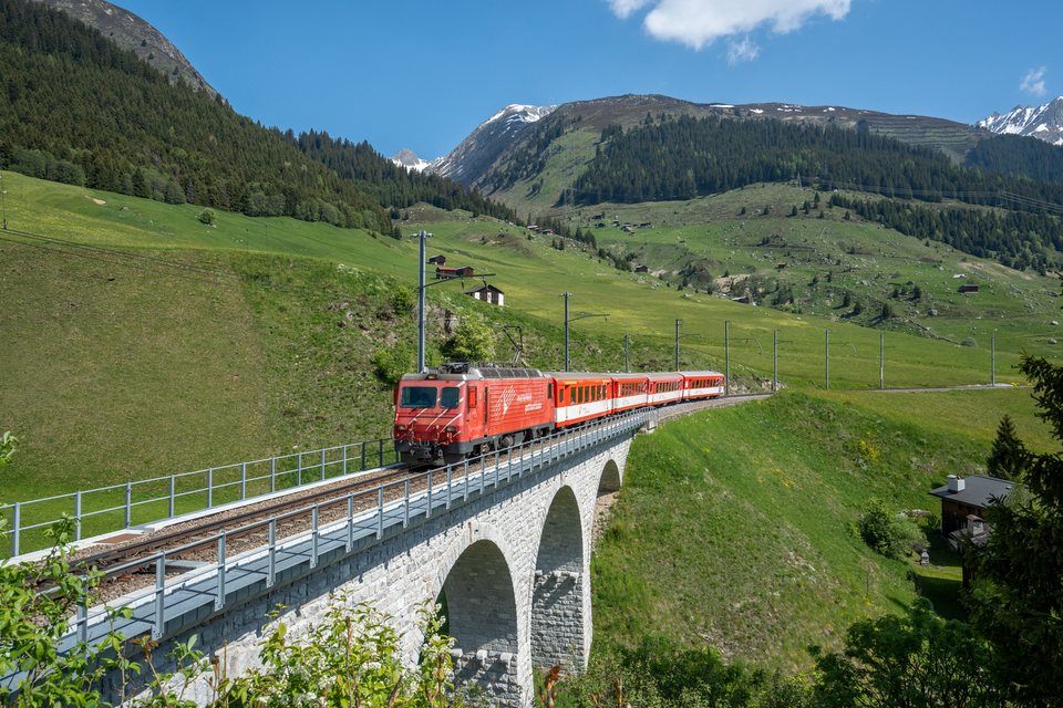 MGB (Matterhorn Gotthard Bahn): MGB HGe 4/4 II 3 (Dieni, GR/CH)