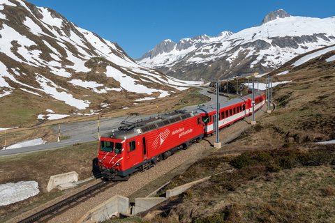 MGB (Matterhorn Gotthard Bahn): MGB HGe 4/4 II 3 (Oberalppass, GR/CH)