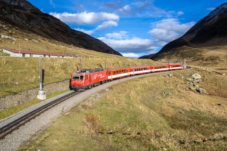 MGB (Matterhorn Gotthard Bahn): MGB HGe 4/4 II 3 (Oberalppass, UR/CH)