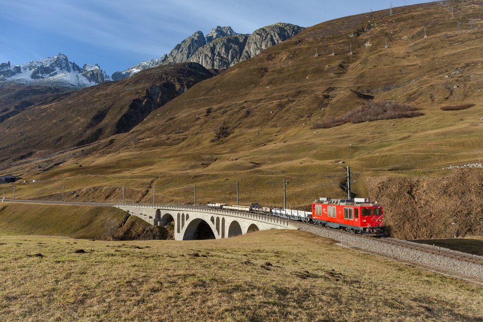 MGB (Matterhorn Gotthard Bahn): MGB HGm 4/4 62 / Hospental UR