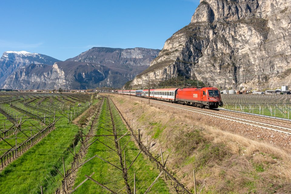 ÖBB 1216 002 at Mezzocorona, Autonomous Province of Trento