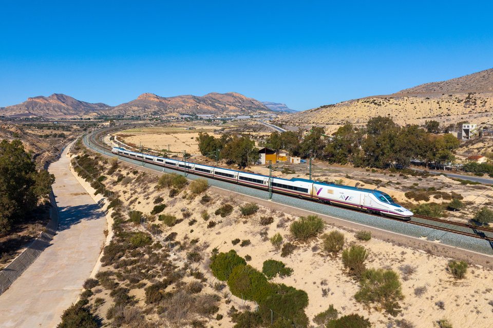 Renfe Ave S112 at Rebolledo, Valenia, Spain