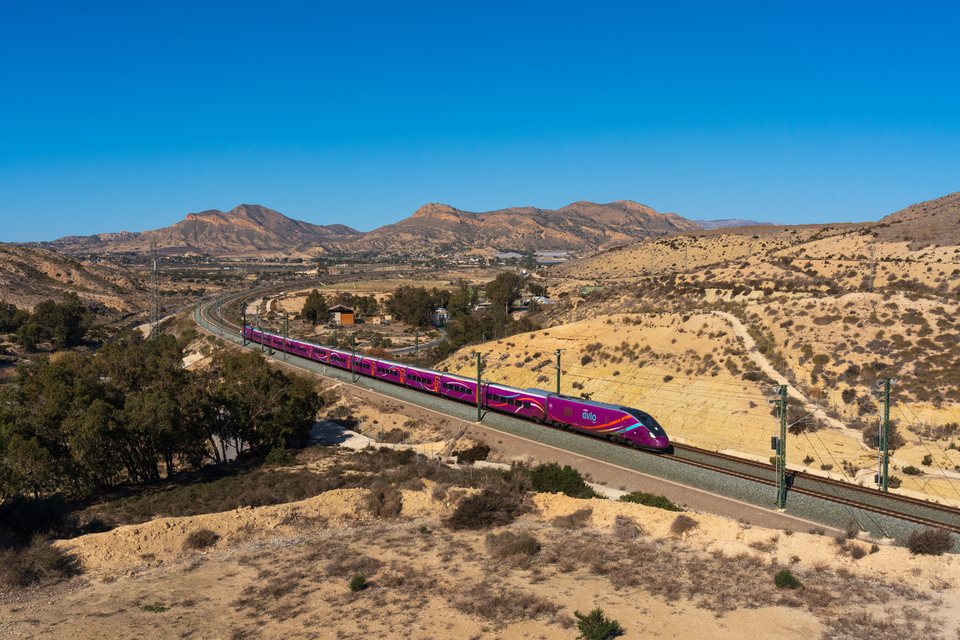 Renfe Avlo S106 at Rebolledo, Valenia, Spain