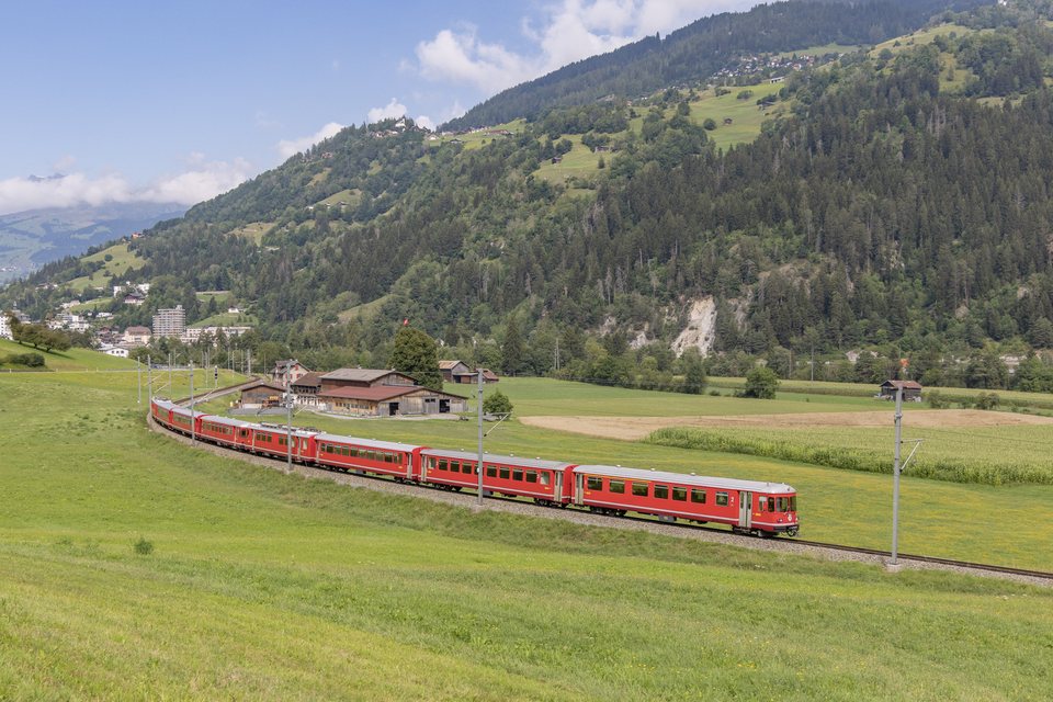 Be 4/4 514 (RhB): Be 4/4 515 + 514 / CH-Ilanz
