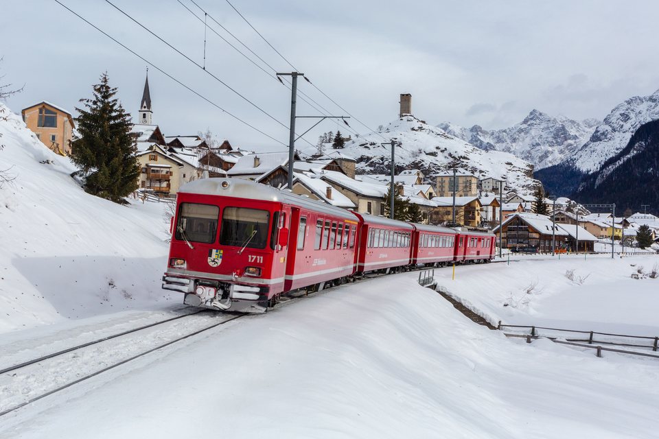 RhB Be 4/4 514 mit ABt 1711 / Ardez (GR/CH)
