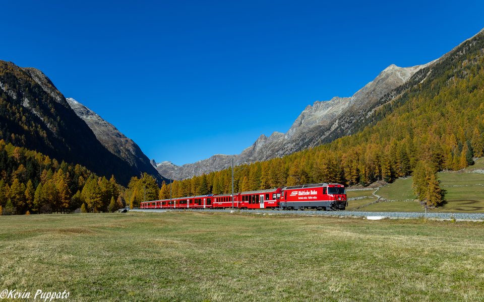 RhB Ge 4/4 III 647 + AGZ -- IR38 1136 SMOR - CH