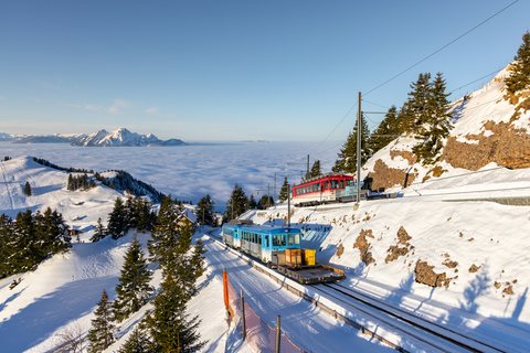 Rigibahn BDhe 2/4 und BDHe 4/4 (Rigi Kulm, SZ/CH)
